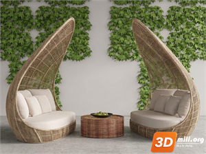 Outdoor Sofa Skp Files